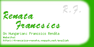 renata francsics business card