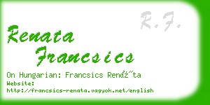 renata francsics business card